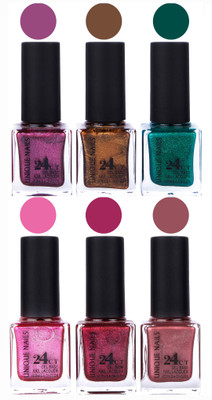 

Unique Nails Gel Nail Polish Set 2669 Multicolor(Pack of 6)