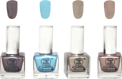

Lips & Tips Premium Collection Nail polish - Combo set of 4 Exclusive Nail Enamels - Copper Glaze, Aqua Blue, Champagne Gold, Silk Gold ( Pack of 4 ) Multi(Pack of 4)