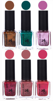 

Unique Nails Gel Nail Polish Set 2670 Multicolor(Pack of 6)