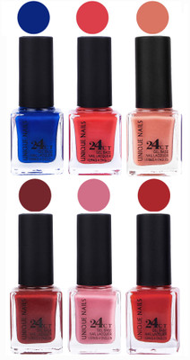 

Unique Nails Gel Nail Polish Set 2630 Multicolor(Pack of 6)