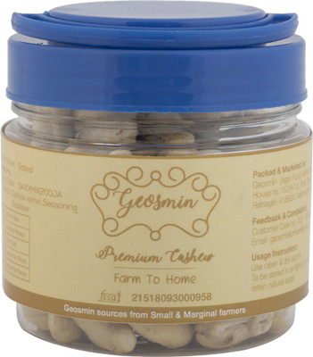 

GEOSMIN Salted Roasted Premium Cashew Nuts Cashews(200 g, Mason Jar)