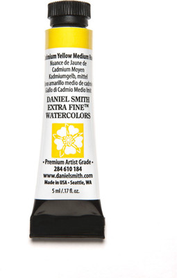 

DANIEL SMITH Extra Fine Watercolors Tube, 5ml, Cadmium Yellow Medium Hue(Set of 1, Black)