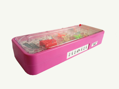 

SKi 04 Barbie Pencil Box Art Plastic Pencil Box(Set of 4, Pink)