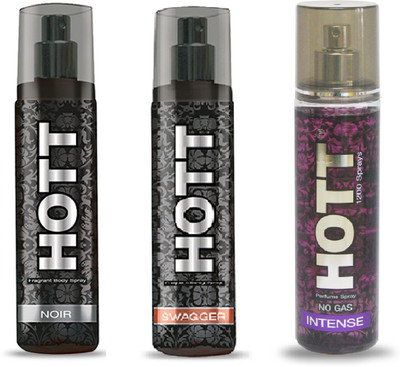 

HOTT NOIR, SWAGGER & INTENSE Perfume Spray for Men- (Set of 3) (135ml each) Perfume - 135 ml(For Men)