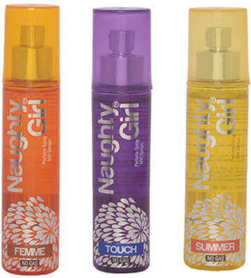 

Naughty Girl FEMME, TOUCH & SUMMER Perfume Spray for Women- (Set of 3) (60ml each) Perfume - 60 ml(For Women)