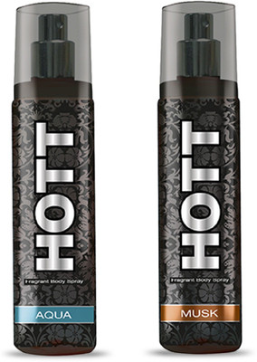 

HOTT AQUA & MUSK Perfume Spray for Men- (Set of 2) (135ml each) Perfume - 135 ml(For Men)