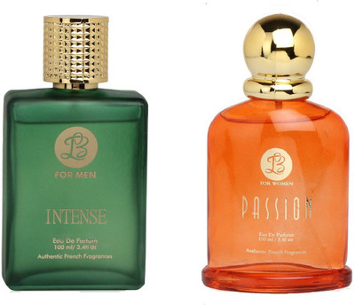 

Lyla Blanc Mens INTENSE & Womens PASSION - (Set of 2 Perfume for Couple) (100ml each) Eau de Parfum - 100 ml(For Men & Women)