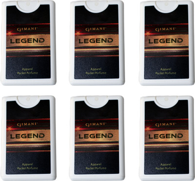 

Gimani Legend Pocket Perfume 20 ML Each (Pack of 6) Eau de Parfum - 120 ml(For Men & Women)