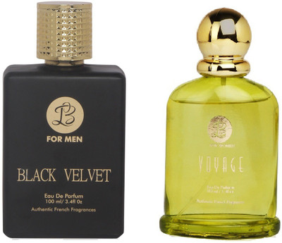 

Lyla Blanc Mens BLACK VELVET & Womens VOYAGE - (Set of 2 Perfume for Couple) (100ml each) Eau de Parfum - 100 ml(For Men & Women)
