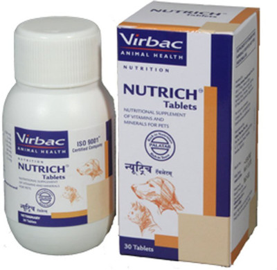 Virbac Nutrich 60 Tab Pets Nutritional Supplement Pet Health Supplements(60 Pieces)