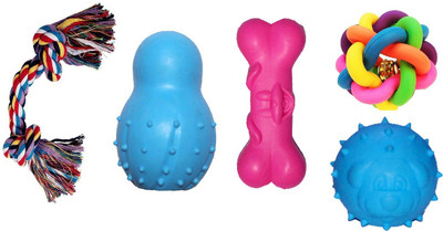 

JAINSONS PET PRODUCTS Dog & Puppy Multi Color Ball Cotton Chew Toy, Rubber Toy For Dog