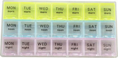 

evershinegifts 7 day 3 Section 7 Day Pill Box Pill Box(Multicolor)