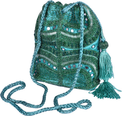 

Himalaya Handicraft Stylish Potli bag Potli(Green)