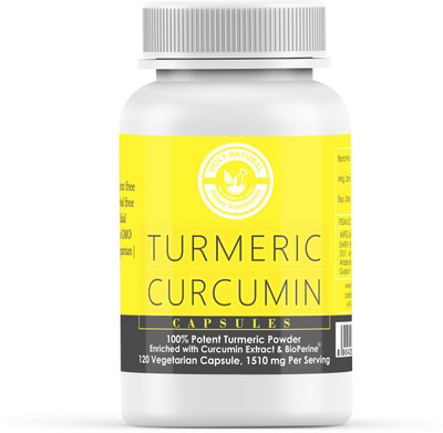 

Holy Natural Turmeric Curcumin Capsule Enriched with Bioperine, 120 Veggie Caps Nutrition Bars(140 g, Turmeric)