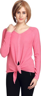 MODA ELEMENTI V-neck Solid Women Pullover