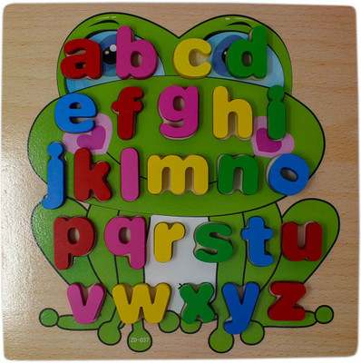 Shoppernation Wooden Small Alphabet Puzzle Board - Frog (1TNG282)(26 Pieces)