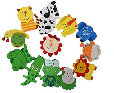

Era Innovative Gifting Pack Of 6 Cute Wooden Farm Animal Shape Pegs For Kids & Adults / Fridge Magnets/ Return Gifts/ Play School Use / Story Telling Becomes Easy !!(6 Pieces)