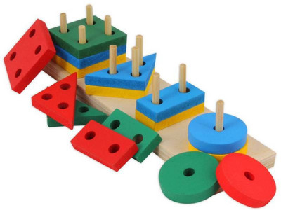 

Saiyanshi Geometric Shape Sorter Puzzle(16 Pieces)