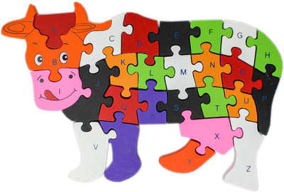

Shoppernation Alphabet and Number Wooden Jigsaw Puzzle - Cow (1TNG277)(25 Pieces)