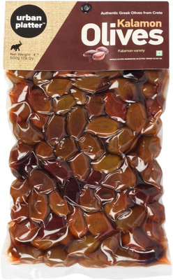 

Urban Platter Kalamon Black Kalamata Olives [Unpitted, Premium Quality, Produced in Greece] 500 g