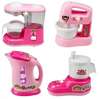

Bestie Toys Battery Operated Pink Household Home Apppliances Kitchen Play Sets Toys for Girls