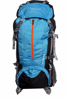 

Travel Icon Hiking,Trekking,Camping, Blue & Black With Rain Cover Bags Rucksack - 75(Blue, Black), Black;blue