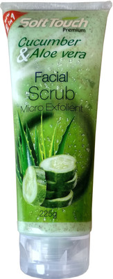 

Soft Touch CUCUMBER & ALOE VERA FACIAL SCRUB Scrub(225 g)