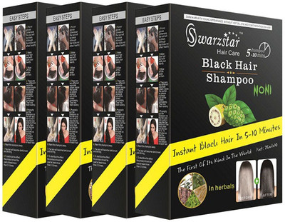 

Swarzstar DARK BROWN COLOUR SHAMPOO 4 BOX IN 20 POUCH SHAMPOO(500 ml)
