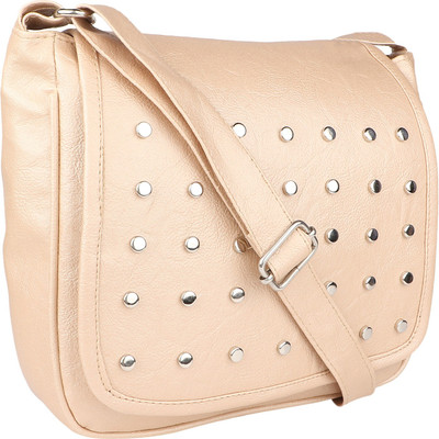 

SAHAL Girls Casual Beige PU Sling Bag