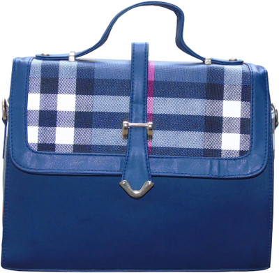 

adpaar Women Evening/Party Blue Synthetic Leather Sling Bag