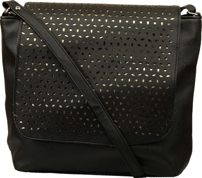 

Sweet Heart Women Casual Black PU Sling Bag