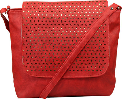 

Sweet Heart Women Casual Red PU Sling Bag
