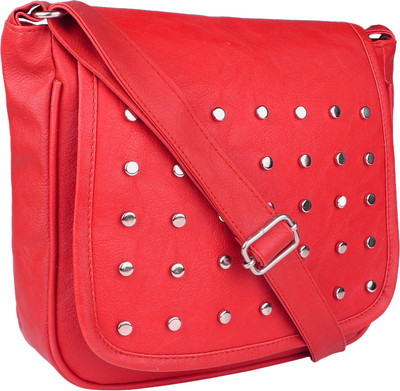 

SAHAL Girls Casual Red PU Sling Bag