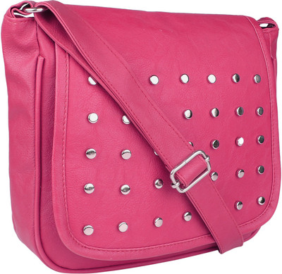 

SAHAL Girls Casual Pink PU Sling Bag
