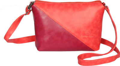 

Leather Land Women Casual Orange, Pink Leatherette Sling Bag
