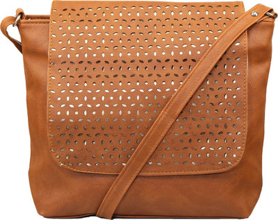 

Sweet Heart Women Casual Brown PU Sling Bag