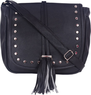 

Beets collection Girls Casual Black PU Sling Bag