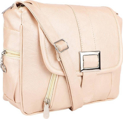 

SAHAL Girls Casual Beige PU Sling Bag