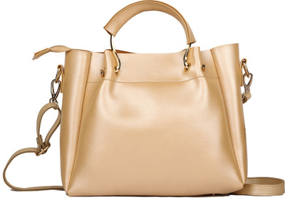 

Glasy Women Casual Gold PU Sling Bag