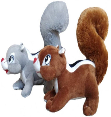 

JAGANNATH ENTERPRISES SQUIRREL ANIMAL SOFT TOY COMBO - 30 cm (Multicolor) - 30 cm (Grey & Brown) - 5 cm(Brown, Grey)