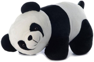 

Gifteniaa Black Panda Teddy Bear Soft Toy For Kids Babies Birthday Gift For Kids Plush Toy Mini Toy For Girls & Boys Stuffed Panda Soft Toy For Kids - 28 cm(White-Yellow)