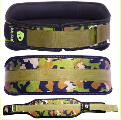 

Xtrim Dura Belt -MEN GYM FITNESS WEIGHT LIFTING BELT Foam Padded Belt-6 INCHES WIDE Waist Support (, ARMY GREEN