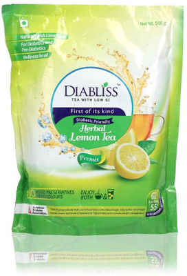 

DiaBliss Flavoured Lemon Tea made with Low GI Sugar - 500 Grams Sachet Box - Combo Pack of 10 Lemon Herbal Tea(500 g, Pouch)