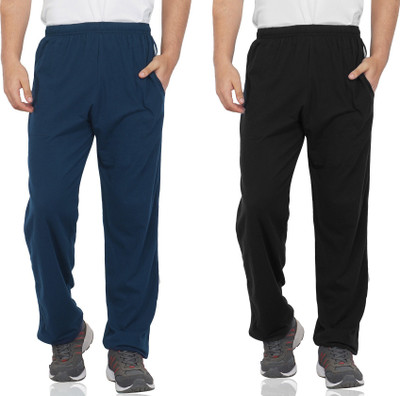 Fflirtygo Solid Men Blue, Black Track Pants