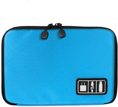 

Rosette Travel Cable Organizer Portable Electronics Accessories Cases for Hard Drives, Charging Cords, USB Charger, Fluorescent -BLUE(Blue)