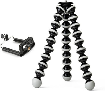 

Mobone Flexible Mini Tripod (10 Inch Height) for Camera, DSLR and Smartphones with Universal Mobile Attachment Tripod(Black, Supports Up to 1200 g)