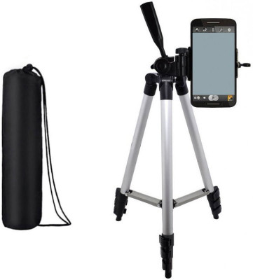 

m s megaslim Portable Adjustable Tripod(Silver, Black, Supports Up to 1500 g)