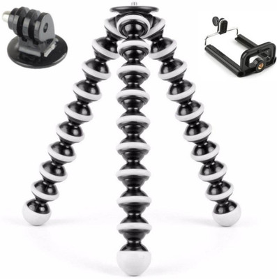 

Mobone Gorilla Fully Flexible Foldable Octopus Medium Size Tripod Stand for Mobile Smartphones, DSLR Cameras Tripod(Black, Supports Up to 1500 g)