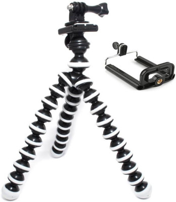 

Mobone 10 inch Lightweight Flexible Gorillapod Tripod with Mobile Attachment for DSLR, Action Cameras, Digital Cameras & Smartphones Tripod(Black, Supports Up to 1200 g)