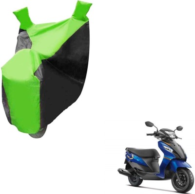 NIKS Two Wheeler Cover for Suzuki(Let's, Black, Green)